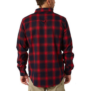 Nueva Camisa de Franela de Poliéster y Algodón Ecológica de Alta Calidad para Hombre, Corte Regular, Casual, Manga Larga, Cuello Alto, para Primavera - Product Image 4