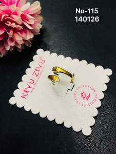 Bague pour femme en acier inoxydable plaqué or, style ethnique moderne, faite à la main, bijoux de mode, prix d'usine - Product Image 4