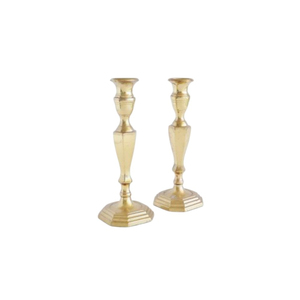 Shiny Gold Candlestick Holders Traditional Metal Taper <b>Candle</b> Stand Elegant Brass <b>Candle</b> <b>Stick</b> for Shabbat Church Home Dining - Product Image 3