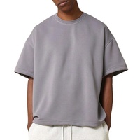 T-shirts pour hommes à col rond, coupe carrée, à manches courtes, personnalisés avec logo imprimé numériquement sur le devant, respirants, écologiques et anti-boulochage