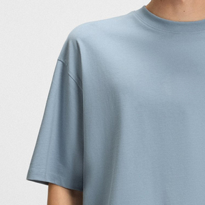 T-shirt en coton à col rond pour homme, coupe décontractée, qualité supérieure, manches courtes, service OEM, design uni, pour acheteurs en gros - Product Image 3