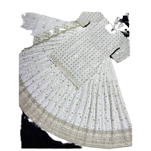 El conjunto de Lehenga para mujer de diseñador para fiesta incluye la hermosa parte superior e inferior de Dupatta para ocasiones especiales - Product Image 1