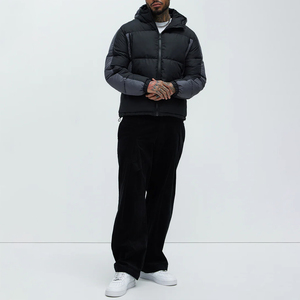 Veste matelassée unisexe personnalisée de haute qualité, style décontracté, col montant brillant, à capuche, vente en gros, toutes tailles - Product Image 2