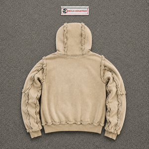 Sudadera con Capucha Beige Extra Grande PREMIUM HIDDEN TRUTH, Sudadera de Algodón PREMIUM Estilo Urbano, Sudadera de Moda Urbana para Hombre, Sudadera Clásica con Estampado Gráfico - Product Image 6