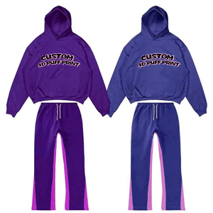 Conjunto Deportivo Glory Personalizado para Hombre, Estilo Y2K, Sudadera con Capucha de Felpa de Algodón Grueso, Pantalones con Corte Acampanado, Estampado 3D, Venta al Por Mayor - Product Image 2