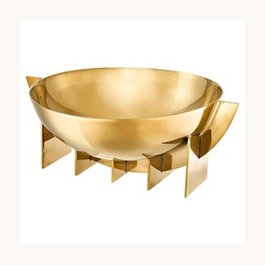 Tazón de Metal para Servir Dulces, Elegante y Lujoso, Tazón para Frutas y Bocadillos, Artículo de Decoración Moderna para el Hogar, Personalizable - Product Image 1