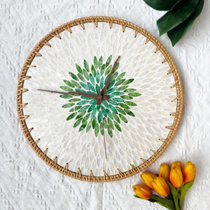 Modern rattan wall <b>clock</b> luxury decor showpiece handcrafted <b>clocks</b> home hotel hanging arts - Product Image 3