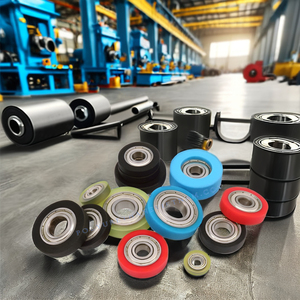 Rouleau en polyuréthane (rouleau PU) roue en polyuréthane avec centre en aluminium installé pour les machines de production - Product Image 1