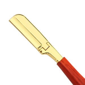 Maquinilla de Afeitar Profesional de Una Sola Hoja, Hoja de Acero Inoxidable, Mango de Madera, Herramienta de Aseo Personal Reutilizable, Fabricación OEM - Product Image 2