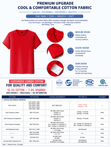 เสื้อยืดคอตตอนเมอร์เซอไรซ์ OEM 40 ตัว แพ็ค สำหรับทุกเพศ คอกลม แขนสั้น สีพื้น พิมพ์ลายตามสั่ง เสื้อยืดโฆษณาแบบพื้นฐาน - Product Image 5