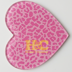 Top Deals Heart Design Acrylic Lash Tile Lashes Holder Eco-Friendly Durable Customized Logo Solid Tray Eyelash Plate Lash tiles - Product Image 3