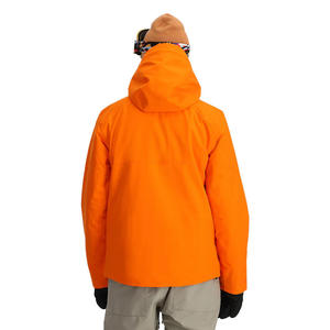 Wholesale Custom Logo Men's Winter Ski <b>Jacket</b> Orange Hard Shell <b>Heated</b> Zipper Plus Size Option Fashionable Hooded for Winter - Product Image 2
