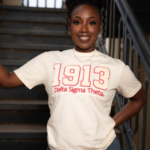 T-shirt pour femme avec lettre grecque Delta, doux, 100% coton, confortable, respirant, vêtements personnalisés OEM, t-shirts grecs Delta pour femme - Product Image 4