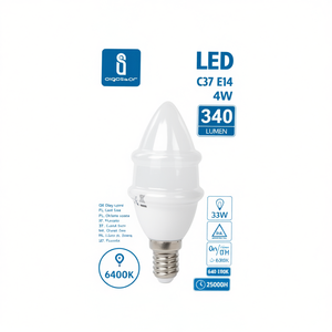 Lampadina Led C37 E14 4W 6400K Bianco Freddo 340 Lumen Durata 25000H - Product Image 2