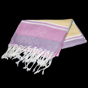 Serviettes de plage Fouta rayées en coton recyclé à séchage rapide, motif attrayant, les plus vendues, au meilleur prix du marché – Serviette de golf et de plage. - Product Image 1