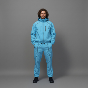 Ventes en gros de survêtements pour hommes de haute qualité, imprimés, coupe classique, fermeture éclair, avec bordure noire, vêtements décontractés, streetwear, 100% coton, ensemble 2 pièces - Product Image 1