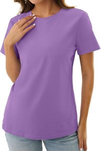 T-shirt long décontracté classique pour femme grande taille, tissage doux écologique, texture légère, respirant, confortable et fluide - Product Image 3