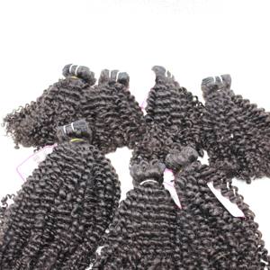 Paquete de trama de pelo Remy vietnamita de alta calidad, estilo rizado para hacer pelucas, tejido de pelo crudo, venta al por mayor de Genius Weft - Product Image 5