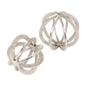 Unique Decorative Aluminum <b>Silver</b> Ocean Wave Sculpture With Black Base For Home Office Living Area Tabletop Decor Sculpture - Product Image 6