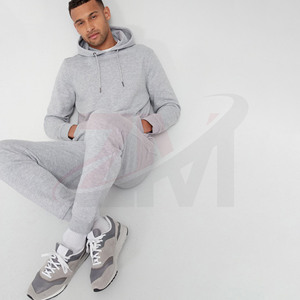 Conjunto Deportivo con Capucha de Felpa 100% Algodón, Color Gris, Manga Larga, Estilo Casual Otoñal, con Bolsillos Laterales y Cintura Elástica - Product Image 5