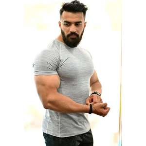 Nouveau T-shirt de sport tricoté personnalisé pour homme - Col rond respirant à séchage rapide, performance écologique, manches courtes - Product Image 5