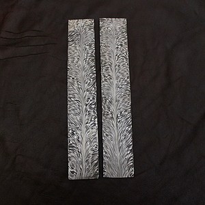 Handmade Custom Damascus Steel Billet <b>Bar</b> Knife Making Supplies Feather Pattern Hot Sale <b>Utility</b> Knife Makers Steel Billet <b>Bar</b> - Product Image 3