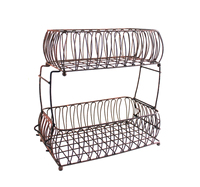 Panier à fruits en fil métallique personnalisé de qualité supérieure avec une construction robuste pour une utilisation sur le comptoir de cuisine et la table à manger