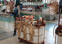 Transformateur redresseur de puissance triphasé ZSS11-1600kVA 10000/200V immergé dans l'huile, type 50/60Hz, haute stabilité, cuivre électrolytique