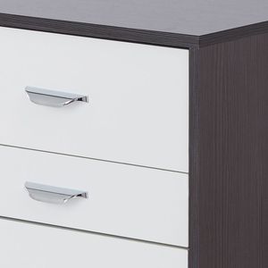 Comodino Rettangolare Bianco e Nero con 3 Cassetti, Elegante Tavolino d'Appoggio - Product Image 6