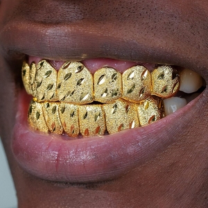 AMBER JEWELS Grillz dentaire en argent 925 avec strass en cristal taille brillant, style Hiphop de luxe, unisexe, pour usage quotidien, cadeau - Product Image 3