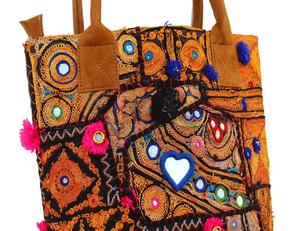 Bolso de mujer bordado compras Vintage Banjara Patchwork Bag - Product Image 6