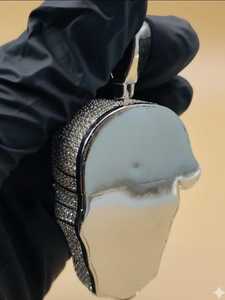 Colgante de Calavera Dvars con Incrustaciones de Diamantes, Plata de Ley 925, Joyería de Lujo Estilo Hip Hop, Rapper, Bling, Gótico, Halloween, VVS, Moissanita - Product Image 6