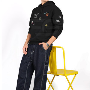 Sudaderas Extra Grandes para Hombre, Estilo Casual Urbano, Corte Holgado, Sudadera con Estampado Gráfico Moderno - Product Image 4