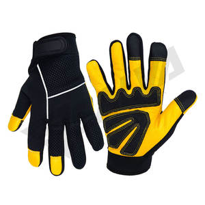 Guantes de Trabajo de Alta Seguridad OEM Personalizables Multiusos Ligeros Transpirables Compatibles con Pantallas Táctiles de Cuero Sintético - Product Image 3