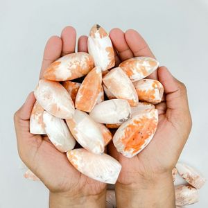 Cristal de Scolecita Natural en Forma de Llama, Color Durazno, Pulido, para Sanación, Reiki, Meditación, Esfera Energética, Feng Shui - Product Image 5