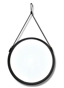 Espejo Redondo de Pared con Marco Negro, Diseño Minimalista, Cristal de 4mm de Grosor, con Cuerda para Colgar - Product Image 5