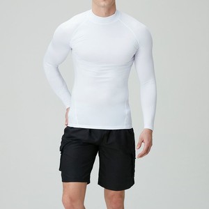 Vêtements de compression pour hommes, rashguard de qualité supérieure, manches longues, séchage rapide, 100% polyester, t-shirt de sport pour le surf, la natation, la gym - Product Image 3