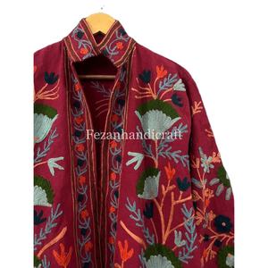 เสื้อโค้ทผ้าคอตตอนปักลายดอกไม้สไตล์ฮิปปี้โบฮีเมียนเสื้อแจ็กเก็ตสั้นสำหรับฤดูใบไม้ร่วง - Product Image 5