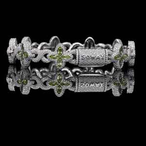 Nueva Llegada Pulsera Cubana Infinito de Plata 925 con Moissanita VVS Estilo Hip Hop Iced, Joyería para Fiesta - Product Image 1
