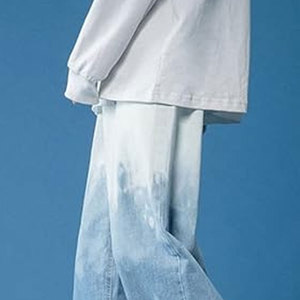 Vaqueros Streetwear para Hombre, Corte Recto, Holgados, Pierna Ancha, Ecológicos, con Logo Personalizado, Lavado a la Piedra, Oversize, Invierno, Otoño, Talla Mediana - Product Image 3