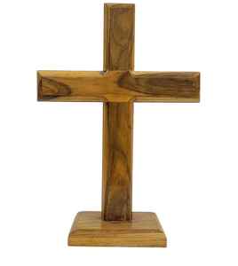 Escultura en Miniatura de Corazón de Madera Pulida, Regalo Religioso Ecológico para Cristianos, Decoración de Boda, Cruz - Product Image 6