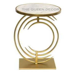 Classic <b>Decorative</b> Metal Side <b>Table</b> Rounded <b>Top</b> Trending Coffee <b>Table</b> for Living Room Hotel Restaurant Factory Sales Furniture - Product Image 1