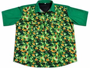 Chemise hawaïenne décontractée pour homme, manches courtes, boutonnée, imprimé floral, logo personnalisé OEM, 100% coton, printemps/été - Product Image 3