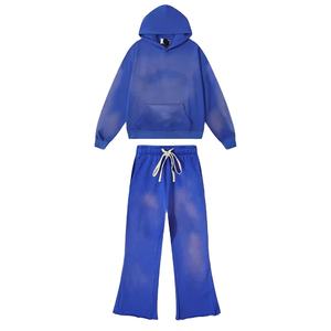 Nouveaux ensembles de survêtements délavés à l'acide, sweat-shirts amples délavés au soleil, ensembles de survêtements à capuche et pantalons de survêtement 100% coton en provenance du Pakistan - Product Image 1
