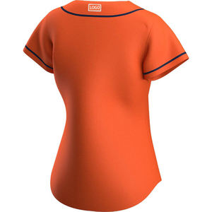 Camiseta de Béisbol Personalizada Naranja para Hombre, Uniforme Transpirable de Poliéster con Nombre y Número, Impresión en Serigrafía - Product Image 3