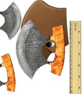 Cuchillos Ulu de Acero de Damasco Hechos a Mano, Esenciales para la Cocina, Cuchillos Ulu de Acero de Damasco de Corte Preciso - Product Image 5