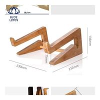 Support pour ordinateur portable en bois de qualité supérieure, rehausse l'écran de l'ordinateur portable pour une meilleure posture et favorise le flux d'air de refroidissement