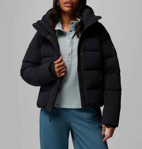 High Quality <b>Lightweight</b> Breathable Custom Women's Plus Size Vintage Washed Bubble Bomber <b>Jacket</b> Zip Puffer Hood Autumn - Product Image 4
