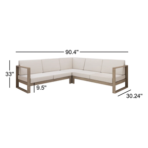Ensemble de meubles de jardin résistant aux intempéries et aux UV, en alliage d'aluminium, garantie 1 an, design moderne, fabriqué au Vietnam. - Product Image 6