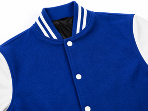Veste de baseball varsity pour homme, col montant, sans manches, coupe classique, fermeture à boutons pression, vêtements d'équipe personnalisés, vêtements d'extérieur d'hiver - Product Image 4